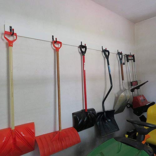 Garage Storage J Utility Hook, 8 Pack Heavy Duty Wall Mounted Hanging Hooks Organize Garden Tools, Gym Bags, Stroller, Toy,Power Tool - size: 3.5inch