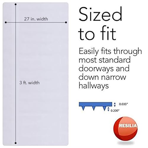 RESILIA Deep-Pile Carpet Runner - Plastic Vinyl Carpet & Rug Protector, Waterproof Clear Vinyl Floor Runners, 27 Inches Wide x 3 Feet Long, Made in The USA - size: 27" x 3' (Rectangular)