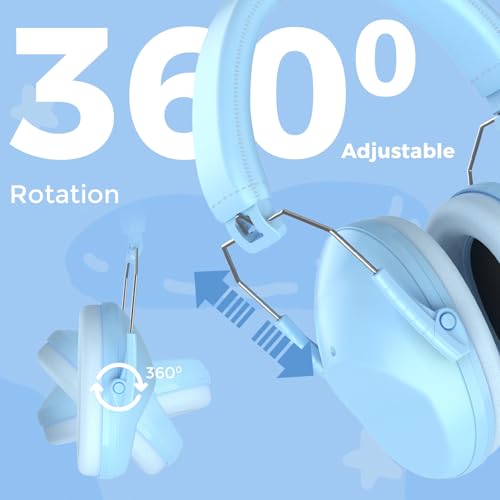 ProCase Kids Noise Cancelling Headphones Ear Hearing Protection, Skyblue - color: Skyblue