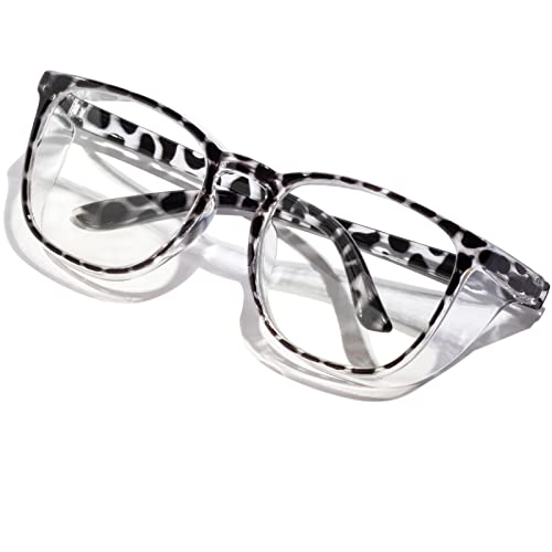Safety Glasses Anti Fog Clear Blue Light Blocking Eye Protection Nurse Goggles for Women Men - color: B1 Leopard