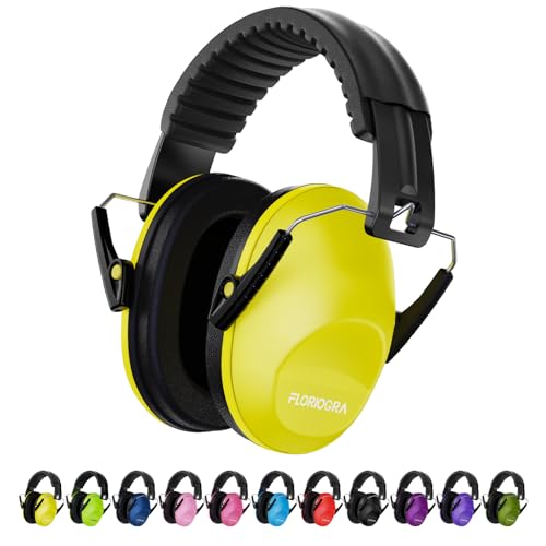 Floriogra Noise Cancelling Headphones for Kids/Toddler 28dB SNR Ear Muffs - color: Yellow