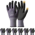 toolant Microfoam Nitrile Work Gloves with Grip, 6 Pairs, Gray, Medium - color: Gray-6pairs, size: Medium