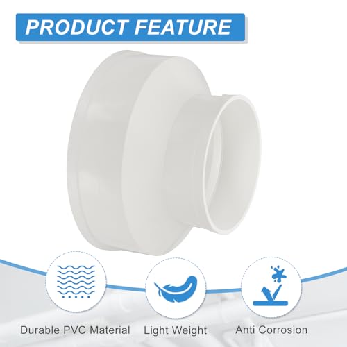 PATIKIL 250mm to 160mm Duct Reducer PVC Pipe Increaser Adapter Airflow Tube - size: 250mm to 160mm