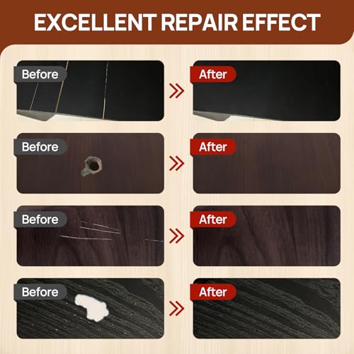 Boncart Wood Furniture Repair Kit, Wood Touch up Fillers - color: 5 Dark Colors
