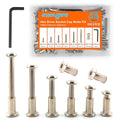 M6 Hex Drive Socket Cap Bolts Screws Kit, 30-Sets Binding Post Screws Socket Cover Connecting Bolt Fixing Post Screw for Furniture Chair Crib Table Cabinets,M6x16mm/ 20mm/ 25mm/ 30mm/ 40mm/ 50mm - color: Silver, size: Silver-6sizes-35sets