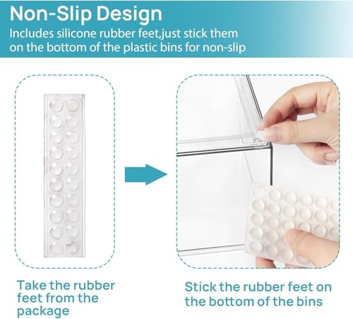 Vtopmart Clear Stackable Storage Drawers Set of 4, Baby Bottle Organizer - style: 2 Small+2 High