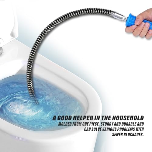 32.8ft x 1/2" Drain Snake Plumbing Pipe Cleaning Cable w/ 6 Cutters