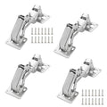 Qrity 4X Cabinet Door Hinges 170 Degree Hidden Frameless with Screws - size: 4 Pcs Hinges