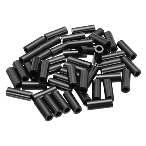 PATIKIL 120Pcs ABS Spacers 4mm ID, 7mm OD, 19mm Height Plastic Round Stud Spacer Black Nylon Washers Nut Unthreaded Rubber for M4 Screws Bolts Barrel - size: 4mm ID, 7mm OD, 19mm Height
