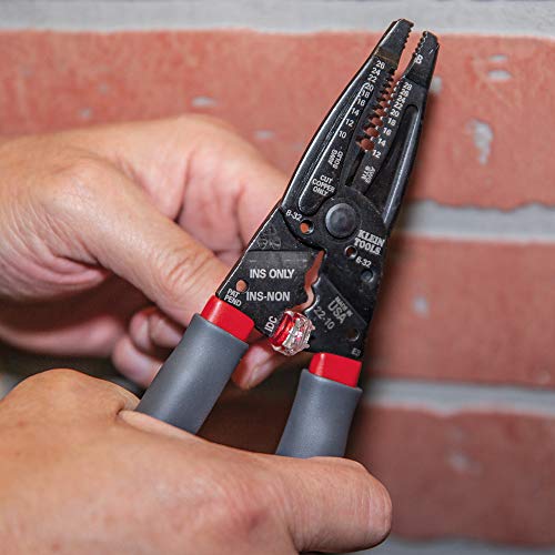 Klein Tools 1019 Klein Kurve Wire Stripper / Crimper / Cutter, Made in USA, Cutting / Crimping / Stripping Tool for B and IDC Connectors, Terminals, More