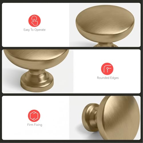 homdiy 25 Pack 1-3/16in Champagne Bronze Cabinet Knobs Dresser Closet Knobs - color: Champagne Bronze