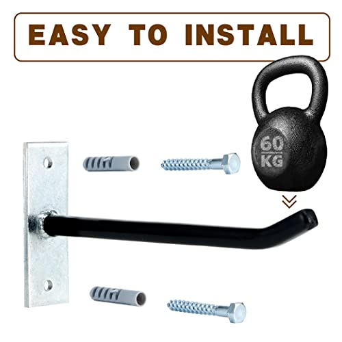 Sinoer 10 Inch Wall Mount Steel Tire Hooks,4 Pack Black - color: 4 Pack – Black