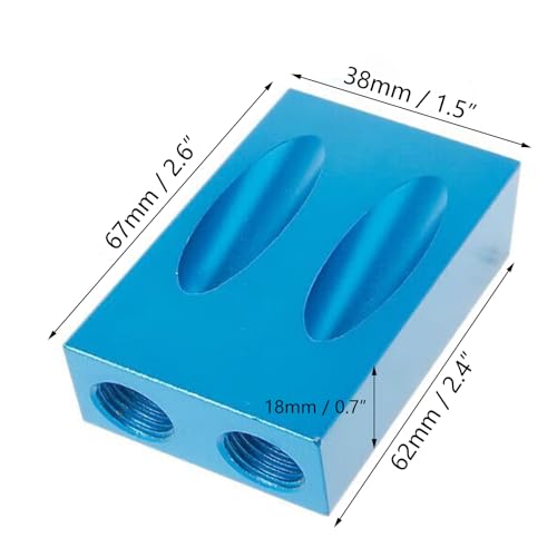 15 Degree Pocket Hole Screw Jig Dowel Drill Joinery Kit Positioner Locator Tool Carpenters Wood Woodwork Guides Joint Angle Tool Carpentry Locator Craft DIY WoodWorking Wood 15Pcs