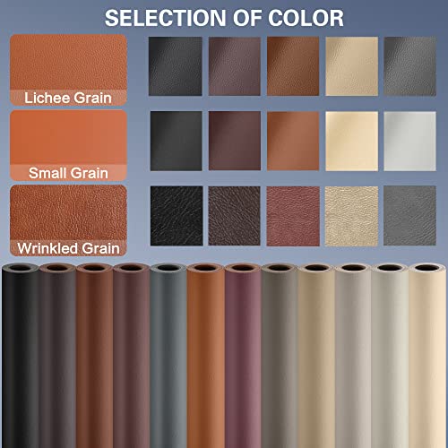 Leather Repair Tape, Self Adhesive Leather Repair Patch Kit Dark Grey - color: Dark Grey, size: 35x79inch