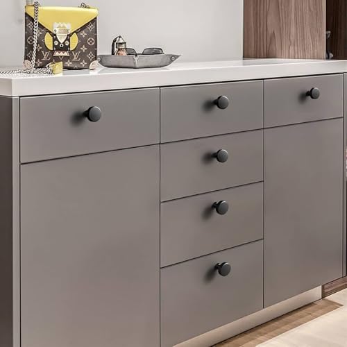 Goo-Ki 6 Pack Matte Black Drawer Knobs Modern Black Bar Cabinet Knobs, Single Screw/Hole Cabinet Pulls Kitchen Zinc Alloy Hardware Dresser Handles - color: Matte Black, size: 1.2 Inches