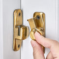 Brass Barn Door Latches,90/180 Degree Gate Lock_B - color: Brass