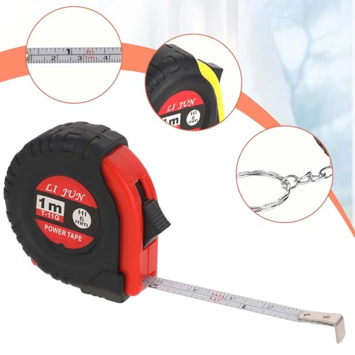 3 Pcs Small Measuring Tape Kids Measuring Tape 3Ft Retractable Pocket Measurement Tapes Metric/Inch Keychain Tapes Measure Easy Read