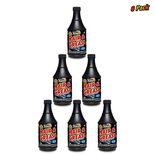 Instant Power Hair & Grease Drain Opener & Clog Remover, 20 fl oz, 6 Pack - size: 20 Fl Oz (Pack of 6)