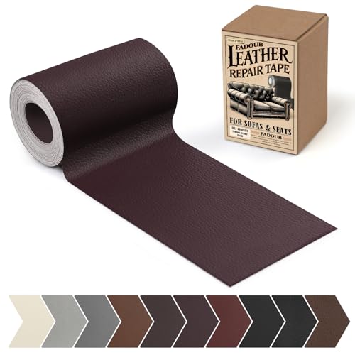 Leather Repair Patch, Self Adhesive Leather Repair Tape Kit Coffee - color: Coffee Brown, size: Litchi Grain 3 x 60 In
