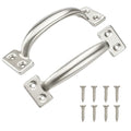 TamBee 6 Inch Gate Handle Outdoor 304 Stainless Steel Door Pull Handle Rustproof Barn Door Handles for Fences Garage Yard Kitchen Bathroom (2 Pack) - size: 2 Pack 6 Inch Stainless Steel