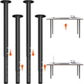 Adjustable Metal Table Leg 21~36 Inch, Adjustable Metal Desk Legs (4 Pack) - size: 21~36 Inch（4 Pack）