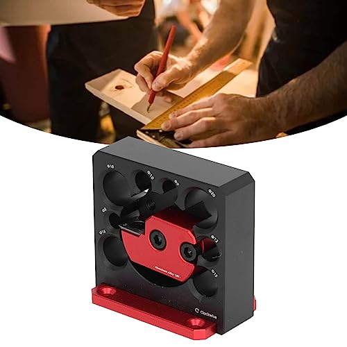Focket Carbide Inserts Dowel Maker Jig, 8 Holes 8mm to 20mm Adjustable Woodworking Dowel Jig Kit, High Speed Electric Drill Milling Dowel Round Rod Auxiliary Tool Drill Guide Locator