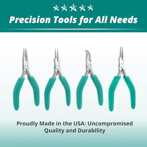 Excelta 2644D Small Chain Nose Pliers, Stainless Steel, 4.75 Inch - size: 4.75 inch, style: Cushioned Grip, Small Chain Nose, 2644D
