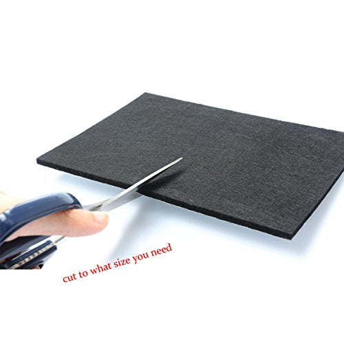 6" X 8" X 1/5" Thick Heavy Duty Felt Sheets - 8 Sheets (Black) - color: Black/8pcs