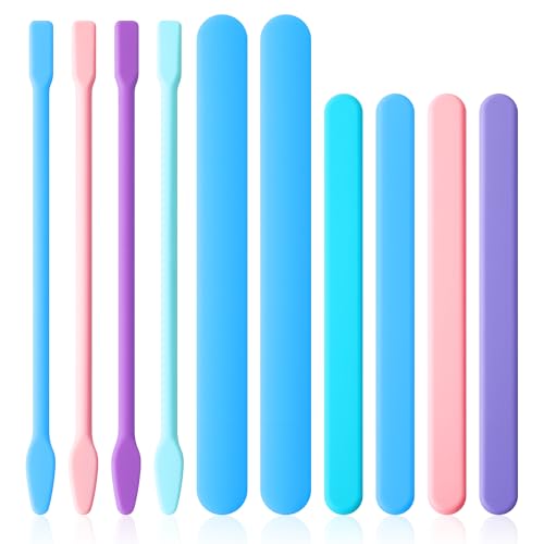 10 Pcs Epoxy Stir Sticks, Reusable Silicone Wax Stick, Multipurpose | For Epoxy Facial Mask Hair Removal Stirring Rods Paint Mixing Tools