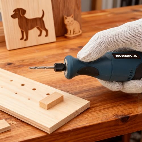 Gunpla Cordless Rotary Tool Kit,12 Speeds, 25000 PRM, Cordless Rotary Tool 66 Pcs Accessories Ring Light for Carving, Cutting, Drilling, Engraving, Sanding, Polishing and DIY Creations