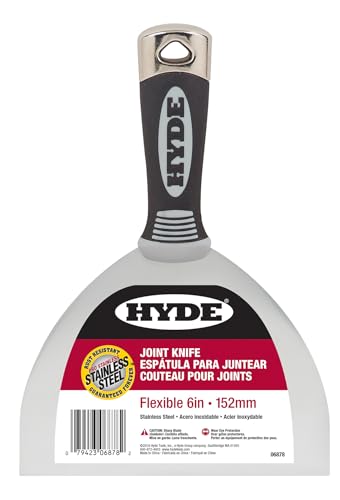 Hyde Tools 06878 Joint Knife,Flexible, 6", Black - size: 6 Inch