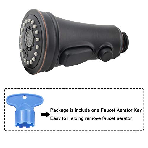 Universal Kitchen Faucet Head Replacement, 3 Modes Spray, Oil-Rubbed Bronze - color: Oil Rubbed Bronze, style: 1.8 Gallon Per Minute