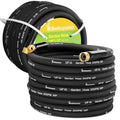 Beitopamz 200 ft Garden Hose, 5/8 in Heavy Duty Water Hose, Flexible and Durable, Lightweight Rubber Hybrid Hose, Leak-Free Connections, Male to Female 3/4'' Brass Fittings for Patio, Lawn, Black - size: 200ft Male to Female