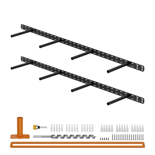 2pcs Floating Shelf Hardware Heavy Duty Hidden Shelf Brackets Support,Wall Mounting Invisible Floating Shelves Bracket with Jig (46" x 8" x 1.5") - size: 46" x 8" x 1.5"