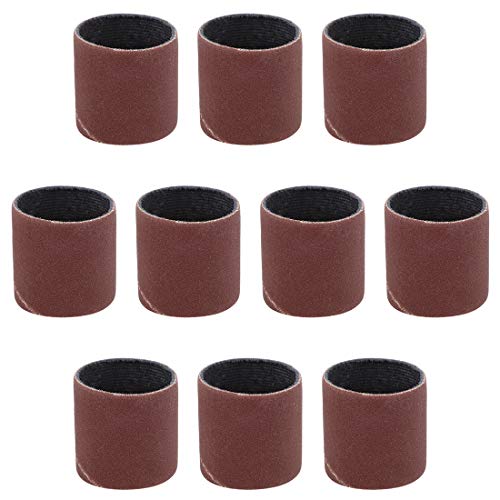 uxcell 1 Inch x 1 Inch Sanding Sleeves 600 Grits Sandpapers Band Drums 10 Pcs - size: 600 Grits