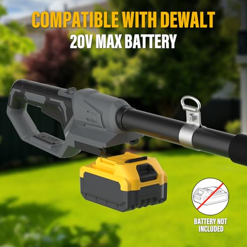 2-in-1 Pole Saw & Hedge Trimmer Compatible with Dewalt 20V MAX (Tool Only) - color: Gray