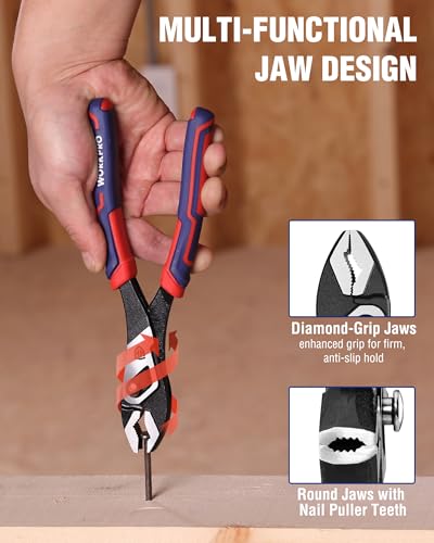 WORKPRO 8.5 Inch Slip Joint Pliers, Heavy-Duty Carbon Steel Plier Tools