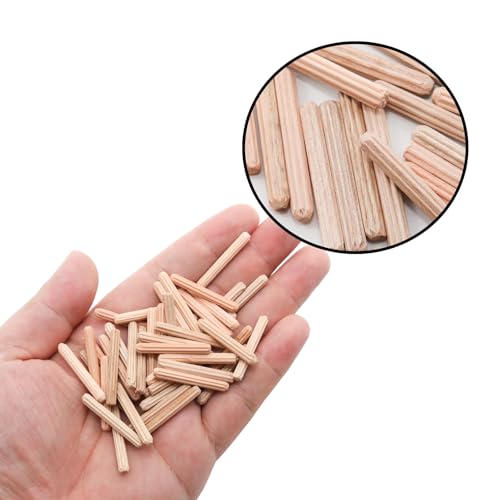 48Pcs 4mm x 30mm / 5/32 Inch x 1.18 Inch Wooden Dowel Pin - size: 4 x 30mm