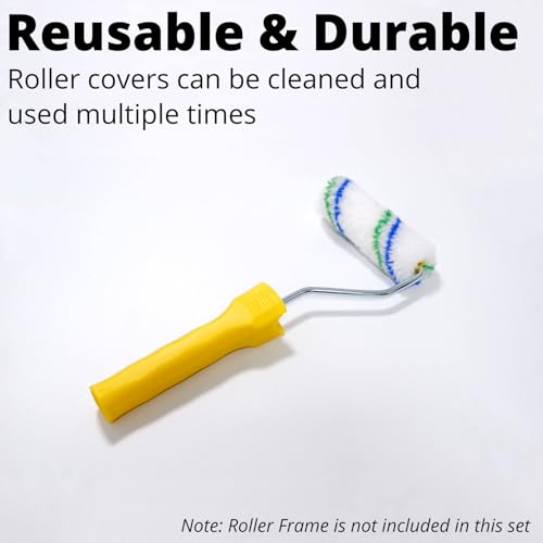 Small Paint Roller Covers Tools 4 Inch,1/2" Nap,10 Pack - size: 10 Pack 4"Roller 1/2 Nap