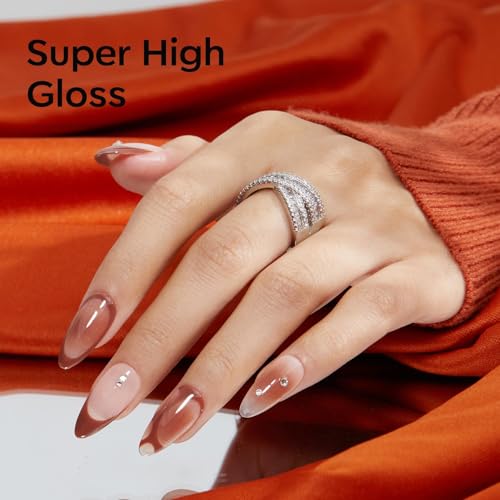 modelones Brown Gel Nail Polish Set 2 Pcs 15 ML Nude Brown - color: A2-Nude Essence