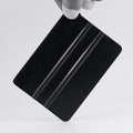 2-Pack Felt Edge Squeegee Tool for Vinyl Wrap & Wallpaper Smoothing, Plastic Scraper with Replacement Fabric Felts, Anti-Scratch Applicator for Car Window Tint, Glass Film & Craft Decals - color: Black