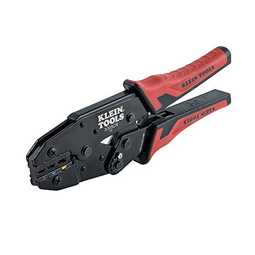 Klein Tools 3005CR Wire Crimper Tool, Ratcheting Insulated Terminal Crimper for 10 to 22 AWG Wire - size: One Size, style: Insulated Terminals