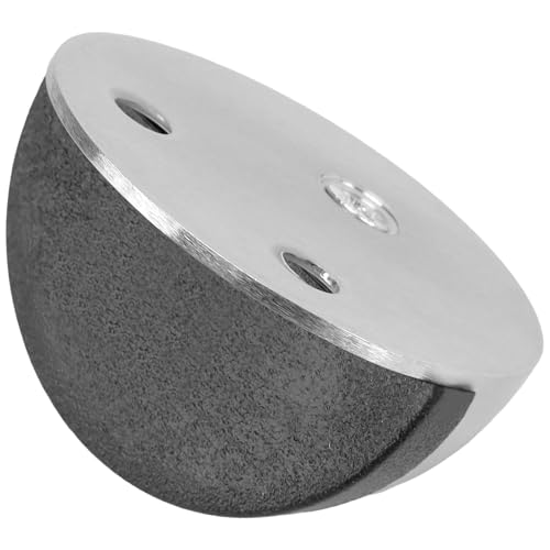 12 Pcs 1.8 x 1.1 in Floor Door Stopper,Brushed Stainless Steel Dome,Silver