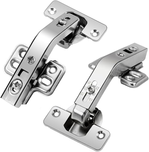TamBee 135 Degree Lazy Susan Hinge, 48mm Corner Kitchen Cabinet Hinges, Concealed, 3D Adjust for Corner Door, Cupboard Hinges Replacement, Brushed Nickel 2 Pack - size: 135° Detachable