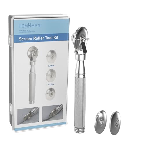 Stainless Steel Handle Screen Roller Tool with 3 Steel Bearing Wheels - size: 3 in1 Stainless Steel Screen Roller Tool Kit