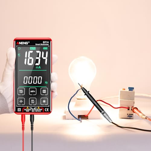 ANENG Digital Multimeter Smart Touch TRMS 9999 Count, Rechargeable with NCV - style: 621A Backlit Color Touch Screen