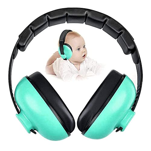 Noise Cancelling Headphones for Kids, Babies Ear Protection Earmuffs Noise Reduction for 0-3 Years Babies, Toddlers, Infant (Mint Green) - color: Green
