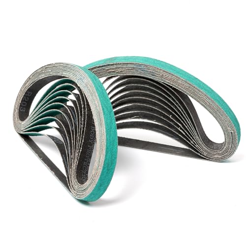 20 Pcs 1/2" x 18" Premium Zirconia Sanding Belts for Belt Sander, 80 Grit - size: 20 pcs - 80 Grit