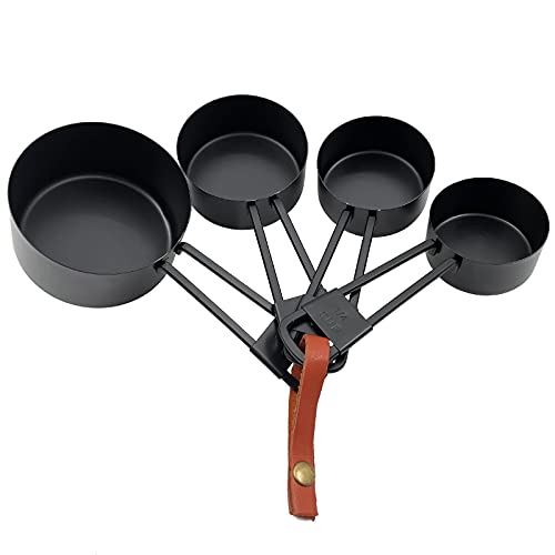 Black Stainless Steel Measuring Cups and Spoons Set, 9PCS - color: Black-9pcs