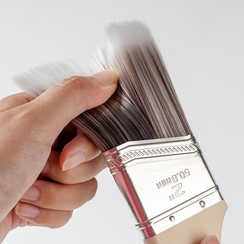 Paint Brushes, 2 Inch, Angled Brushes with Short Handle, 3 Pack - size: 2 Inch Angled, 3 Pack